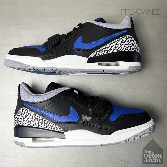 Size 10.5 Vintage 2019 Jordan Legacy 312 Low 'Royal' CD7069-041 Pre-Owned - Picture 6 of 11